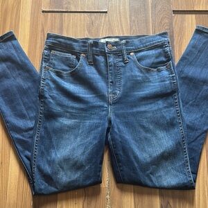 Madewell Dark Blue 10” High-Rise Skinny Denim Jeans